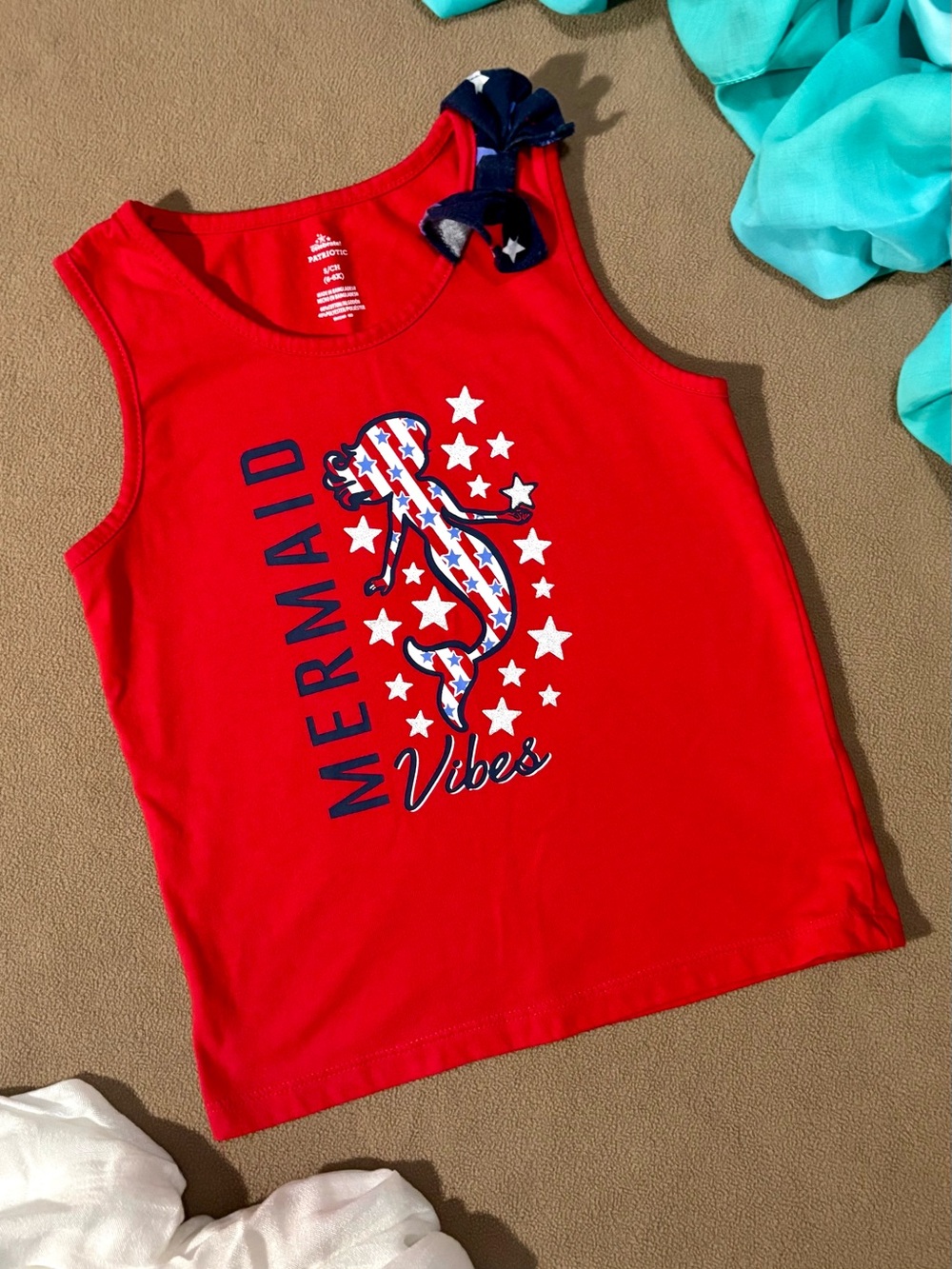 Way to Celebrate! Girls Sleeveless Tee “Mermaid Vibes Size S (6/6X)